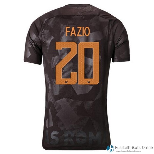 AS Roma Trikot Ausweich Fazio 2017-18 Fussballtrikots Günstig